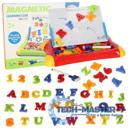 Tablica magnetyczna edukacyjna do nauki cyfry litery czerwona
