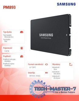 Dysk SSD PM893 DCT 1920GB MZ7L31T9HBLT-00W07 SATA