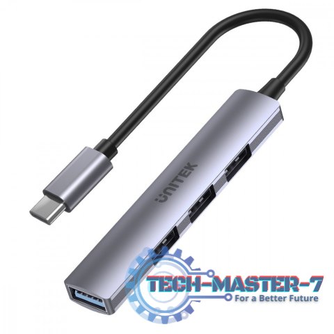 HUB USB-C; 3x USB-A 2.0 1x USB-A 5 Gbps Aluminiowy HUB USB-C; 3x USB-A 2.0 1x USB-A 5 Gbps Aluminiowy