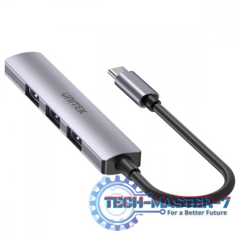 HUB USB-C; 3x USB-A 2.0 1x USB-A 5 Gbps Aluminiowy HUB USB-C; 3x USB-A 2.0 1x USB-A 5 Gbps Aluminiowy
