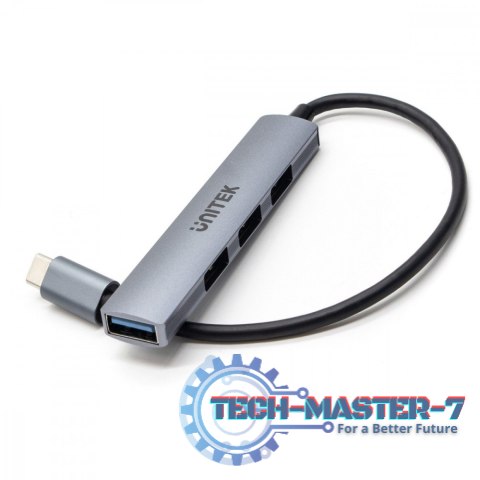 HUB USB-C; 3x USB-A 2.0 1x USB-A 5 Gbps Aluminiowy HUB USB-C; 3x USB-A 2.0 1x USB-A 5 Gbps Aluminiowy