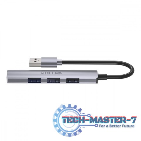 Hub USB-A; 3x USB-A 2.0; 1x USB-A 5 Gbps Aluminiowy Hub USB-A; 3x USB-A 2.0; 1x USB-A 5 Gbps Aluminiowy