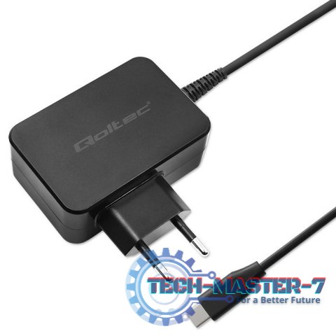 Ładowarka GaN Power Pro | 1xUSB-C | 65W | 5-20V | 3-3.25A | Czarna Ładowarka GaN Power Pro | 1xUSB-C | 65W | 5-20V | 3-3.25A | Czarna