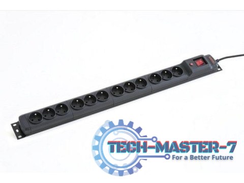 Listwa przeciwprzepięciowa M12/16A Rack 19'' 1.5m czarna (12 gniazd) Listwa przeciwprzepięciowa M12/16A Rack 19'' 1.5m czarna (12 gniazd)