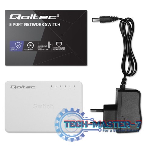SWITCH przełącznik sieciowy 5 x port RJ45 | 100Mbps | Fast Ethernet| LAN SWITCH przełącznik sieciowy 5 x port RJ45 | 100Mbps | Fast Ethernet| LAN