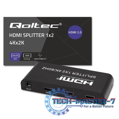 Aktywny rozdzielacz Splitter 2 x HDMI 4K x 2K | 6Gb/s | 60Hz Aktywny rozdzielacz Splitter 2 x HDMI 4K x 2K | 6Gb/s | 60Hz