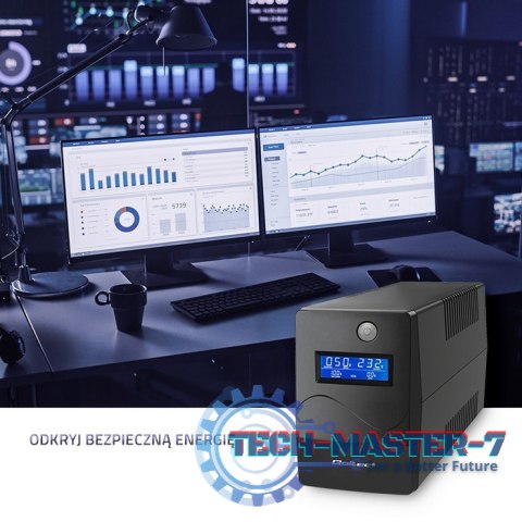 Zasilacz awaryjny UPS | Monolith | 650VA | 360W | LCD | USB | RJ45 Zasilacz awaryjny UPS | Monolith | 650VA | 360W | LCD | USB | RJ45
