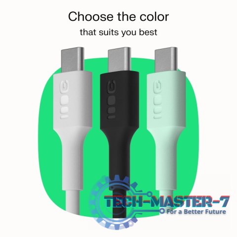 Kabel USB-C-USB-C PowerFlex 100W silikonowy 1.2m czarny Kabel USB-C-USB-C PowerFlex 100W silikonowy 1.2m czarny