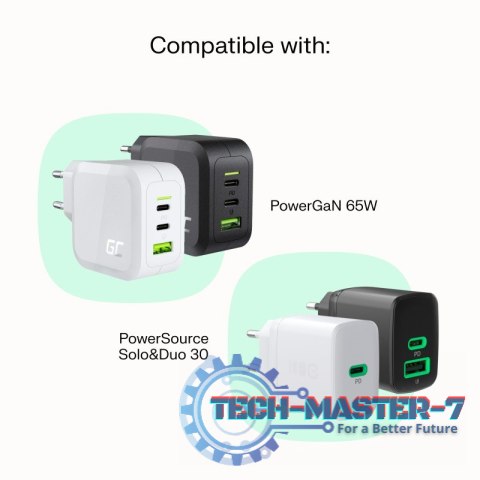 Kabel USB-C-USB-C PowerFlex 100W silikonowy 1.2m czarny Kabel USB-C-USB-C PowerFlex 100W silikonowy 1.2m czarny
