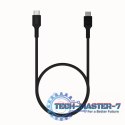 Kabel USB-C-USB-C PowerFlex 100W silikonowy 1.2m czarny Kabel USB-C-USB-C PowerFlex 100W silikonowy 1.2m czarny