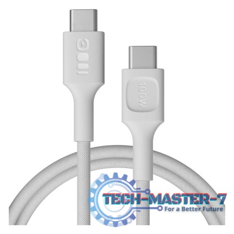 Kabel USB-C-USB-C PowerStream 100W oplot 1,2m biały Kabel USB-C-USB-C PowerStream 100W oplot 1,2m biały