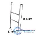 Drabinka do trampoliny ogrodowej schodki uniwersalna metalowa 86,5 x 37 cm