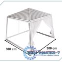 Pawilon ogrodowy namiot imprezowy handlowy altana z moskitiera biały 3 X 3 m Pawilon ogrodowy namiot imprezowy handlowy altana z moskitiera biały 3 X 3 m