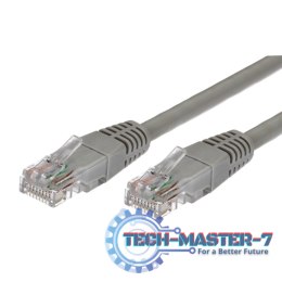 Kabel Patchcord miedziany kat. 5e RJ45 UTP 1,5m szary