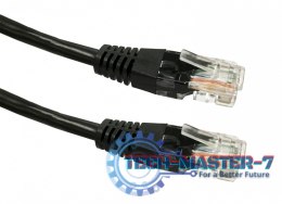 Kabel Patchcord miedziany kat. 6 RJ45 UTP 3m czarny