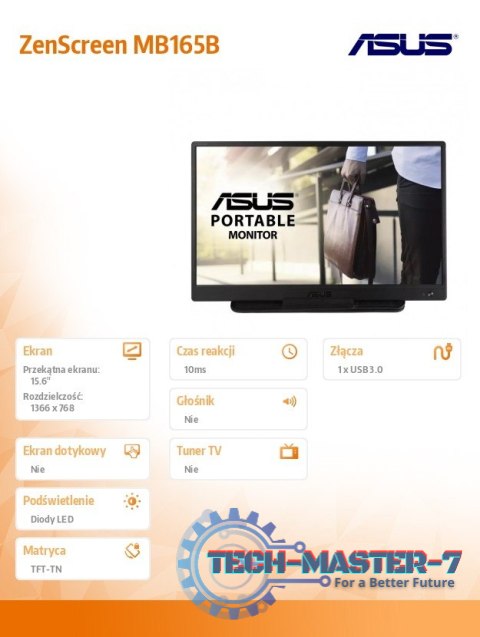 Monitor 15.6 cala MB165B 0.78 kg USB 3.0 Monitor 15.6 cala MB165B 0.78 kg USB 3.0
