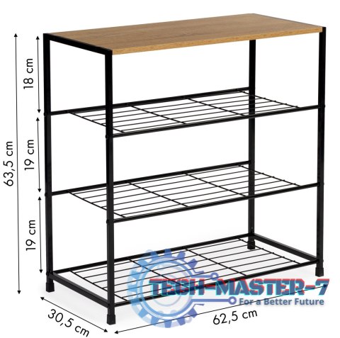 Szafka na buty stojak regał półka loft 3 poziomy ModernHome ModernHome Szafka na buty stojak regał półka loft 3 poziomy ModernHome ModernHome