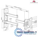Uchwyt do telewizora lub monitora 13-27" 15 kg uniwersalny MC-719 czarny max vesa 100x100 Uchwyt do telewizora lub monitora 13-27" 15 kg uniwersalny MC-719 czarny max vesa 100x100
