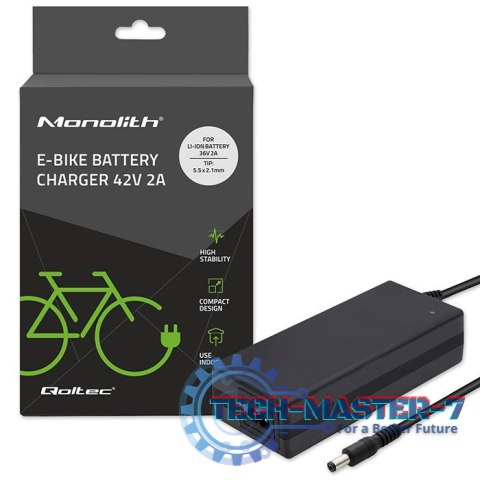 Ładowarka do baterii roweru elektrycznego 36V | 42V | 2A | 5.5*2.1 Ładowarka do baterii roweru elektrycznego 36V | 42V | 2A | 5.5*2.1