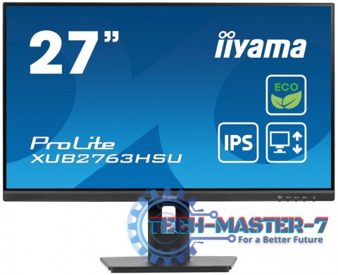 Monitor 27 cali ProLite XUB2763HSU-B1 IPS,100HZ,ECO,3ms,SLIM,HDMI,DP,2x USB3.22x2W,HAS(150mm),TCO,EPEAT Monitor 27 cali ProLite XUB2763HSU-B1 IPS,100HZ,ECO,3ms,SLIM,HDMI,DP,2x USB3.22x2W,HAS(150mm),TCO,EPEAT