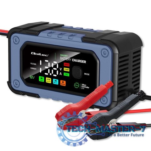 Prostownik do akumulatora z funkcją naprawy | Inteligentna mikroprocesorowa ładowarka | 12V | 7A | LED | 4 tryby Prostownik do akumulatora z funkcją naprawy | Inteligentna mikroprocesorowa ładowarka | 12V | 7A | LED | 4 tryby