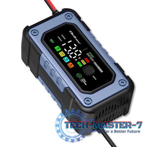 Prostownik do akumulatora z funkcją naprawy | Inteligentna mikroprocesorowa ładowarka | 12V | 7A | LED | 4 tryby Prostownik do akumulatora z funkcją naprawy | Inteligentna mikroprocesorowa ładowarka | 12V | 7A | LED | 4 tryby