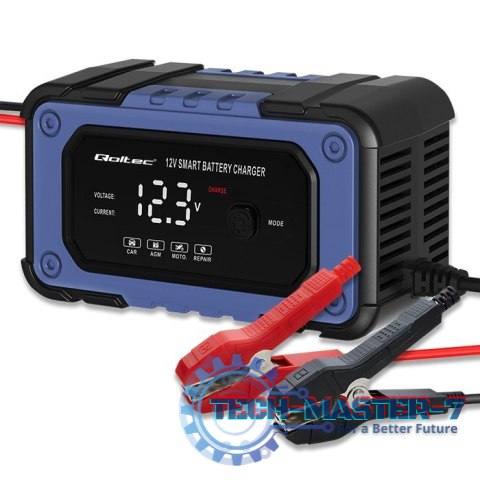 Prostownik do akumulatora z funkcją naprawy | inteligentna mikroprocesowa ładowarka | 12V | 6A | LED | 4 tryby Prostownik do akumulatora z funkcją naprawy | inteligentna mikroprocesowa ładowarka | 12V | 6A | LED | 4 tryby