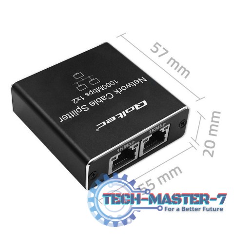 Rozdzielacz Splitter mini SWITCH 1x2 port RJ45 | 1000Mbps | USB-C| Aluminium Rozdzielacz Splitter mini SWITCH 1x2 port RJ45 | 1000Mbps | USB-C| Aluminium