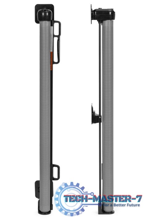 Bramka barierka roleta 150 cm ochronna zabezpieczająca na schody i drzwi - szara ECOTOYS ECOTOYS Bramka barierka roleta 150 cm ochronna zabezpieczająca na schody i drzwi - szara ECOTOYS ECOTOYS