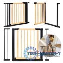 Bramka barierka zabezpieczająca 74-100 cm na schody i drzwi metal drewno dodatkowe panele ECOTOYS