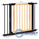 Bramka barierka zabezpieczająca 74-100 cm na schody i drzwi metal drewno dodatkowe panele ECOTOYS