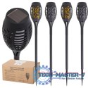 Lampy solarne ogrodowe pochodnie 12LED 4szt.