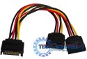 Kabel zasilający AKYGA SATA (wtyk) - 2 x SATA (gniazdo) 0.15m. AK-CA-31 Kabel zasilający AKYGA SATA (wtyk) - 2 x SATA (gniazdo) 0.15m. AK-CA-31