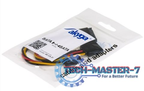 Kabel zasilający AKYGA SATA (wtyk) - 2 x SATA (gniazdo) 0.15m. AK-CA-31 Kabel zasilający AKYGA SATA (wtyk) - 2 x SATA (gniazdo) 0.15m. AK-CA-31