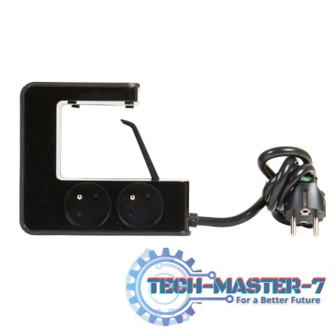Przedłużacz klip 4x2P+Z +2USB Czarny 1,5m Przedłużacz klip 4x2P+Z +2USB Czarny 1,5m