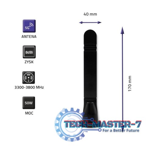 Antena 5G LTE dookólna DUAL | 8 dBi | wewnętrzna Antena 5G LTE dookólna DUAL | 8 dBi | wewnętrzna