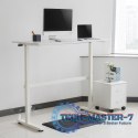 Biurko Ergo Office ER-401W Ręczna regulacja wysokości Białe