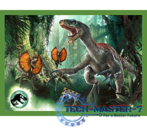 Puzzle 4w1 Groźne dinozaury Jurassic World Puzzle 4w1 Groźne dinozaury Jurassic World