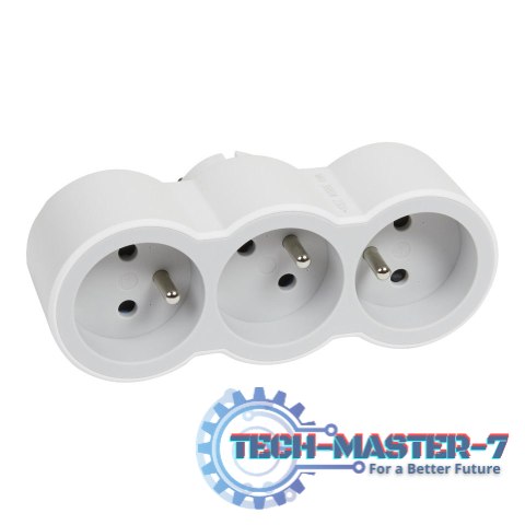 Rozgałęźnik 3x2P+Z B/S 049433 Rozgałęźnik 3x2P+Z B/S 049433