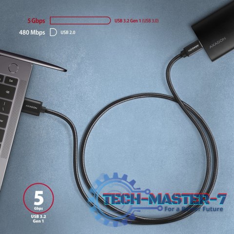 BUCM3-AM10AB Kabel USB-C - USB-A 3.2 Gen 1, 1m, 3A, ALU, oplot, Czarny BUCM3-AM10AB Kabel USB-C - USB-A 3.2 Gen 1, 1m, 3A, ALU, oplot, Czarny