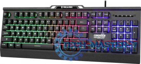 Klawiatura metalowa dla Graczy COMQUEROR dynamiczne podświetlenie - wersja limitowana World Of Tanks Klawiatura metalowa dla Graczy COMQUEROR dynamiczne podświetlenie - wersja limitowana World Of Tanks