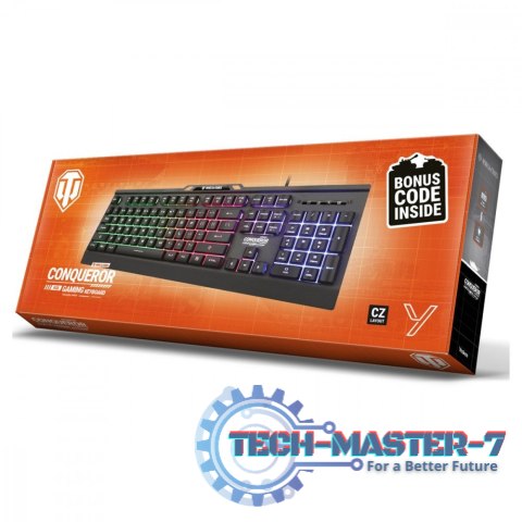 Klawiatura metalowa dla Graczy COMQUEROR dynamiczne podświetlenie - wersja limitowana World Of Tanks Klawiatura metalowa dla Graczy COMQUEROR dynamiczne podświetlenie - wersja limitowana World Of Tanks