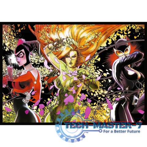 Puzzle 4x250 elementów Batman w akcji Puzzle 4x250 elementów Batman w akcji