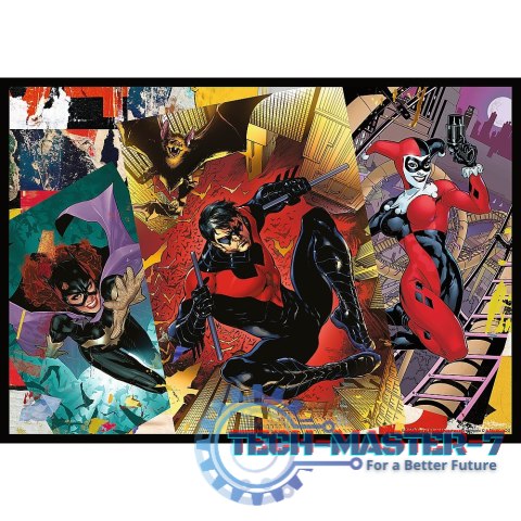Puzzle 4x250 elementów Batman w akcji Puzzle 4x250 elementów Batman w akcji