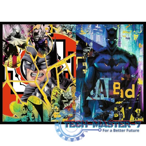 Puzzle 4x250 elementów Batman w akcji Puzzle 4x250 elementów Batman w akcji