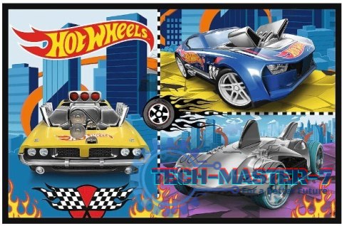 Puzzle 2x70 elementów Hot Wheels Samochodziki Puzzle 2x70 elementów Hot Wheels Samochodziki