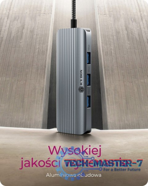Stacja dokująca IB-DK4034a-CPD 6w1, HDMI,USB,PD,LAN Stacja dokująca IB-DK4034a-CPD 6w1, HDMI,USB,PD,LAN