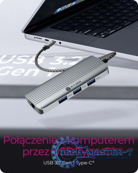 Stacja dokująca IB-DK4034a-CPD 6w1, HDMI,USB,PD,LAN Stacja dokująca IB-DK4034a-CPD 6w1, HDMI,USB,PD,LAN