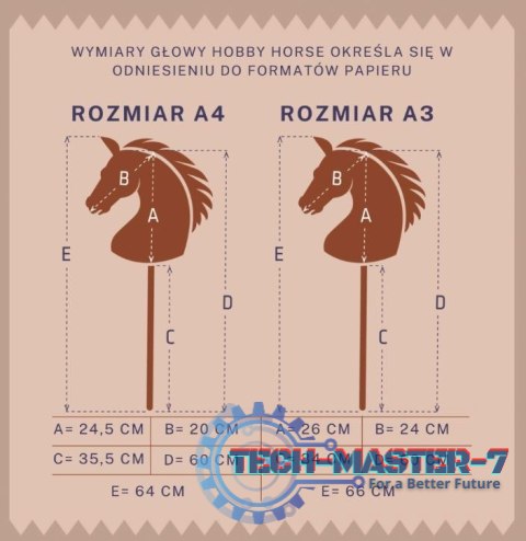 Koń na kiju Hobby Horse HOPPIHORSE A4 beżowy Koń na kiju Hobby Horse HOPPIHORSE A4 beżowy