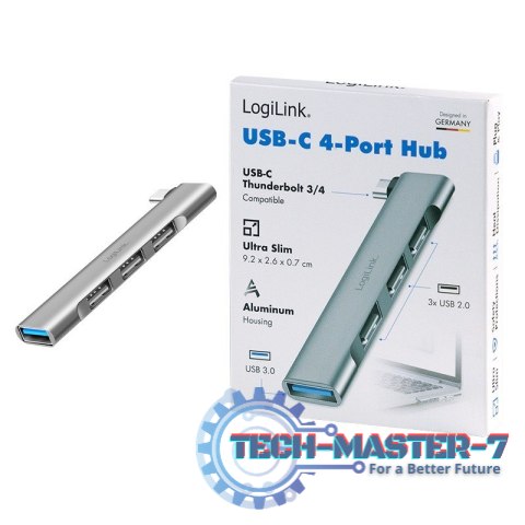 Smukły HUB USB-C do 1x USB-A 3.0 3xUSB-A 2.0 Smukły HUB USB-C do 1x USB-A 3.0 3xUSB-A 2.0